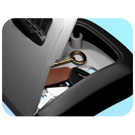 PRINTIMA Key Safe with Combination Code Outside, Key Box with 4-Digit Code and Sliding Window, Small Key Cabinet with Code, Key Safe Weatherproof for House Keys (AirBnB)