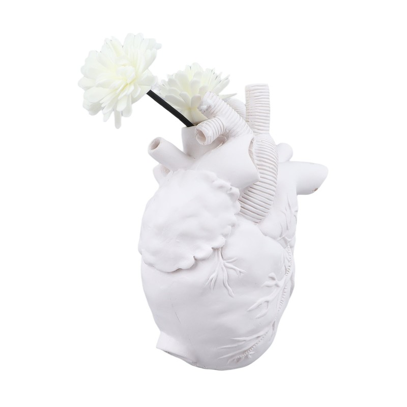 Creative Anatomical Heart Vases Resin Sculpture Heart Shaped Art Flower