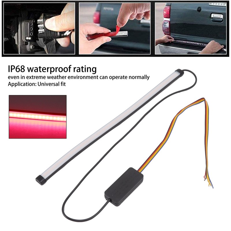 30cm LED Strip Lights IP68 Waterproof 10W Running Turn Brake