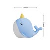 faralite Cute Whale Night Light, Soft Narwhal Silicone LED Night