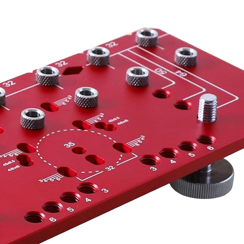 Shelf Pin Drilling Jig 2 in 1 35mm Aluminum Alloy