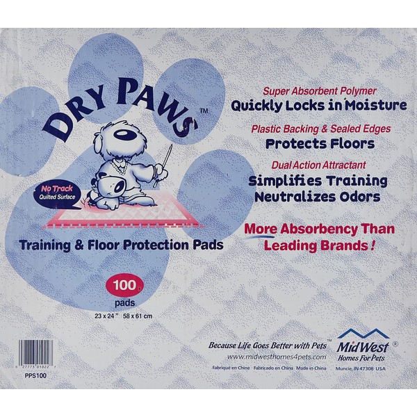 MidWest Dry Paws Training and Floor Protection Pads, 30-Count