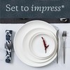 Vikko Dinner Plate, Set of 4 White Plates, Ceramic Dinner