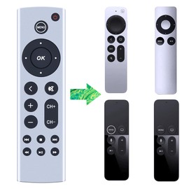(No Siri) Universal Remote Control for Apple TV Box (2nd 3rd 4th Gen), Apple TV 4K, Apple TV HD A2843 A2737 A2169 A1842 A1625 A1427 A1469 A1378 A1218