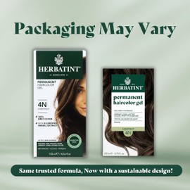 Herbatint Herbatint Permanent Hair Dye - 4N Chestnut - For Up To 100% Gray Coverage of Resistant Gray Hair - Ammonia-Free, Alcohol-Free & Vegan - Salon Influenced Hair color 5.75 fl oz (4 Pack)