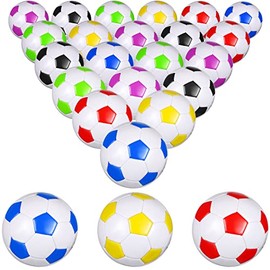 24 Pcs Soccer Ball with Pump Cute Outside Sport Soccer Ball Toys Assorted Colors Machine Stitched Ball Toys with Net Bag for Indoor Outside Football Game Training Practice Playing Present (Size 2)