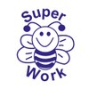SuperStickers Stamper Solutions Super Work Bee Pre Inked Stamper, Blue,