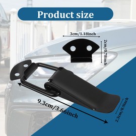 WINUERK 2PCS Car Bumper Clip Hasp, Bumper Holder Clips, Durable Auto Bumper Security Hook Lock Clips, Car Accessories Front Rear Bumper Fastener Kit Universal for Car Bumper