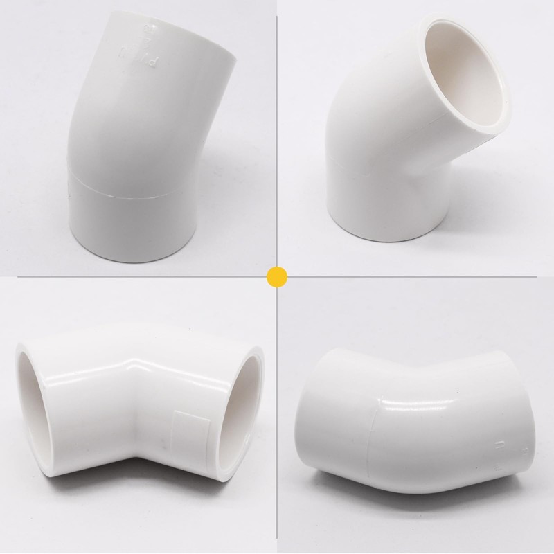 10pcs 3/4" 45 Degree PVC Elbow Pipe Fitting Connector (Socket