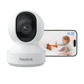 Reolink 4K PTZ WiFi Indoor Surveillance Camera, 2.4/5 GHz Wi-Fi 6, Baby Monitor with Camera, 3X Optical Zoom, Car Tracking, Indoor Camera for Kids, Dog Camera, Human/Pet/Scream Detection, E1 Zoom