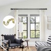 Adjustable Curtain Rod Wall Bracket Hooks, Set of 3, Gold,for