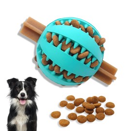 PawsOnly | Dog Treat Ball Dispenser | Interactive Toy for Boredom | Enrichment & Mental Stimulation | Safe Rubber Feeder | Puppy Challenging Activity (Small 6cm/2.35in, BLUE, 1 Pack)