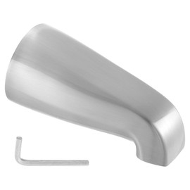 sourcing map Tub Spout, Bath Slip-On Tub Spout Zinc Alloy Bathtub Faucet with Hexagonal Wrench Without Diverter for 1/2 Inch Water Tube for Bathroom Kitchen, Brushed Silver