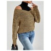 MakeMeChic Women's Fall Fashion 2024 Cold Shoulder Sweaters Long Sleeve