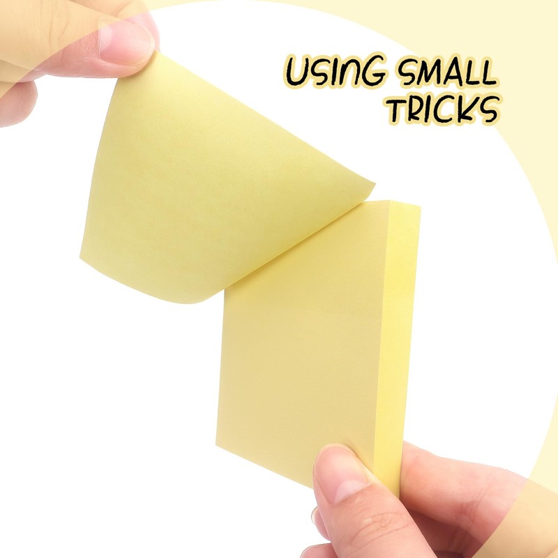 Sticky Notes 3x3 Self-Stick Notes Pads with Bright Colors, Easy