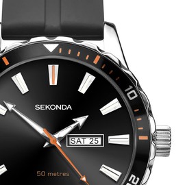 Sekonda Unisex-Adult Quartz Watch, Analogue Classic Display and Rubber Strap 1351.27