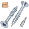 SKIR'CO Pack of 200 Galvanised Steel Wood Screws 4.5 x