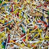 1000 Overrun and Misprinted 3 1/8" Long Wood Golf Tees,