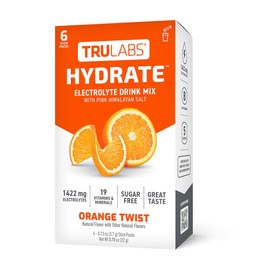 TRULABS Hydrate - Strawberry Lemonade. Sugar Free Electrolytes Hydration Packets. Each Serving Contains 1422 mg of Electrolytes &19 Vitamins & Minerals (6ct)