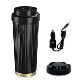 Yesinaly 12V 2 in 1 Smart Car Cup Cooler and Heater, Keep Drink Cold or Hot in Holder, Beverage Coffee Water and Milk Warmer & Cooling With Lid for Office, Home, Travel