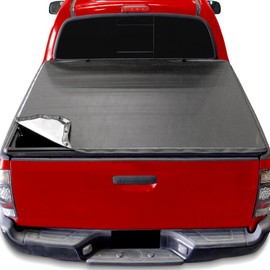 Stehlen 714937188525 Compatible with 2004-2015 Titan 6.5 Feet (78") Bed Hidden Snap Tonneau Cover - Black