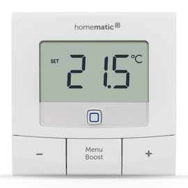 Homematic IP Smart Home Wall Thermostat, Basic, Digital Thermostat for Radiators with/without App, Alexa, Google Assistant, Temperature Measurement, Energy Saving, 154666A0