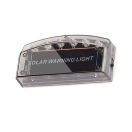 Riloer Solar Car Alarm Burglar Warning Light 6 Led Car Alarm Burglar Flashing Light-Blue