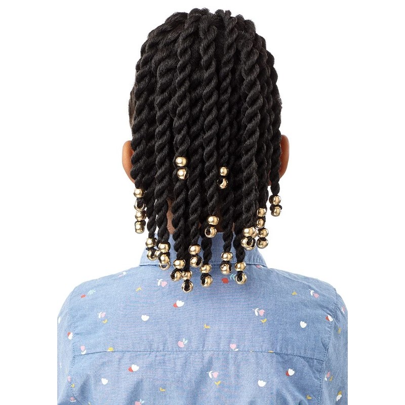 Outre Lil Looks Drawstring Ponytail - BEADED TWISTS 12" (2)