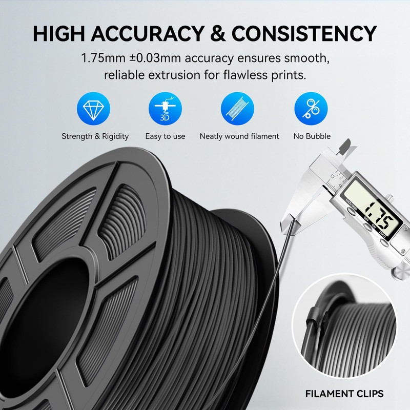 JAYO TPU Filament 1.75mm, 3D Printer Filament, Dimensional Accuracy +/-