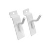 1" Slatwall Hook Panel Display Hooks, 1/4" Thickness Metal, White
