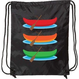 inktastic Canoe Boating Canoeing Drawstring Bag Black 2a8e3