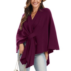 Moss Rose Womens Elegant Shawl Wraps Soft Open Front Poncho Sweater for Spring Fall Winter