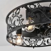 Garwarm Caged Ceiling Fan with Light,20" Ceiling Fans with Lights