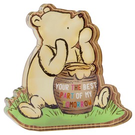 Cute Bear Shape Acrylic Desk Decor Gift for Best Friends,Hunny Pot Shape Inspirational Presents for Women,Bear Quotes Desk Accessories Gifts for Mom Sister,Birthday,Graduation (3.2)