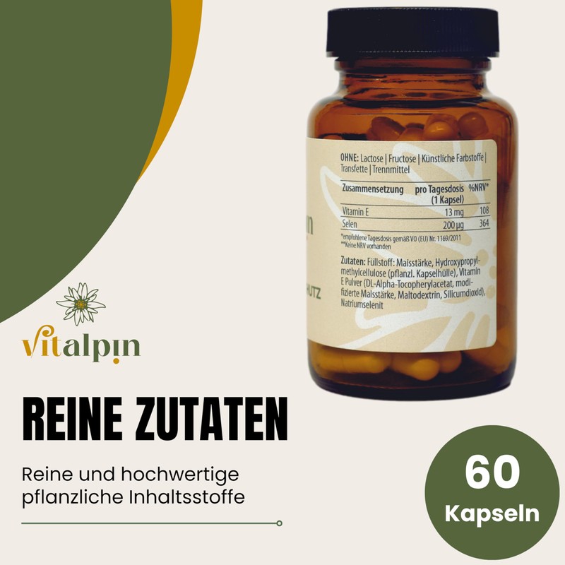 Vitalpin Natural Products - Selenium Capsules 200 μg High Dose