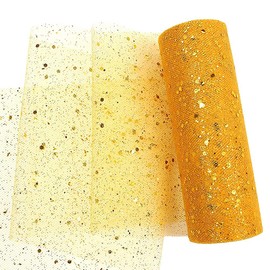 Yuanchuan - Rollos de tul con purpurina láser de 6 x 10 yardas, color plateado para camino de mesa, silla, lazo, tutú, falda de costura, manualidades, boda, cumpleaños, cinta (plata)