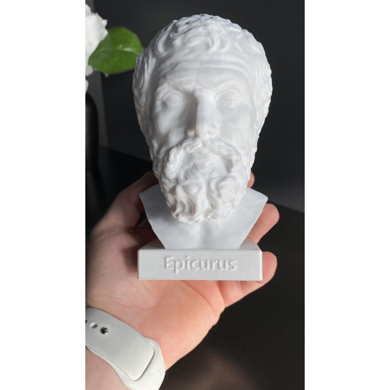 Generic Epicurus Ancient Greek Philosopher. Statue or Bust of Epicurus.