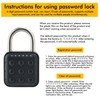 SPORWAY Combination Padlock: 6 Digit Padlock, Lock with Combination Code,