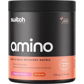 Switch Nutrition Amino EAA & BCAA Electrolyte Recovery Matrix Raspberry 210g