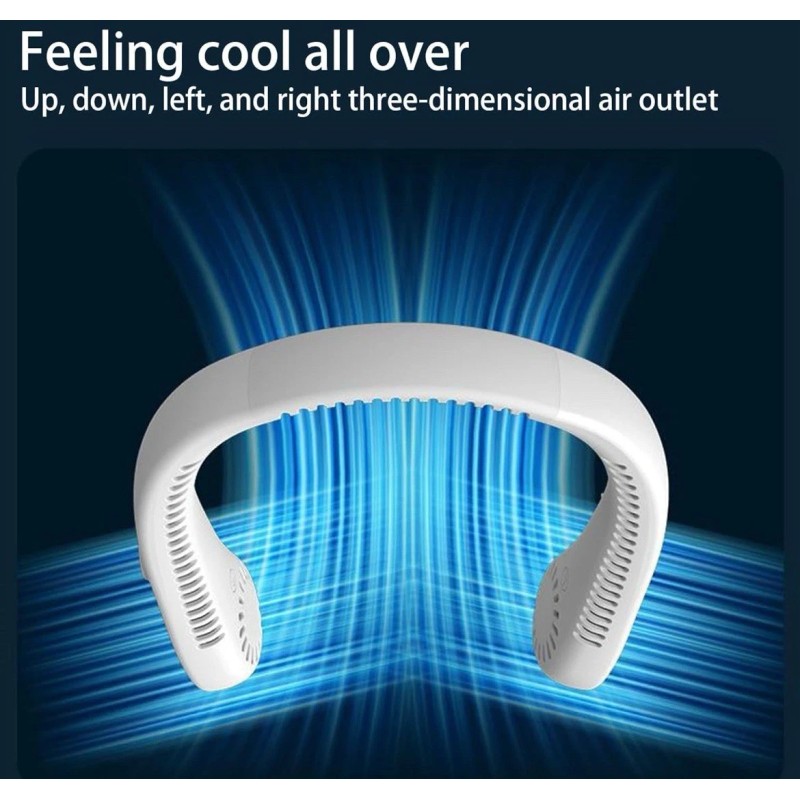 Rezithger Neck Fan Instant cooling device hands-free rechargeable white