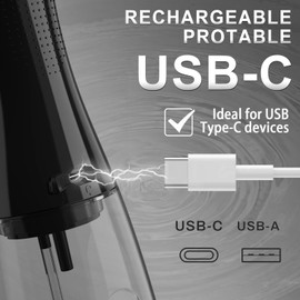 Irrigador Bucal InaláMbrico, 350ml Water Flosser, Irrigador Dental PortáTil y Recargable Usb para Viajar, Con 5 Puntas y 5 Modos, Limpiador de Dientes para Hogar y Viajes (Blanco)