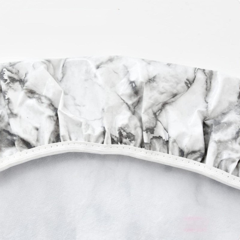 Sharplace Fitted Round Plastic Tablecloth with Flannel Backing and Elastic