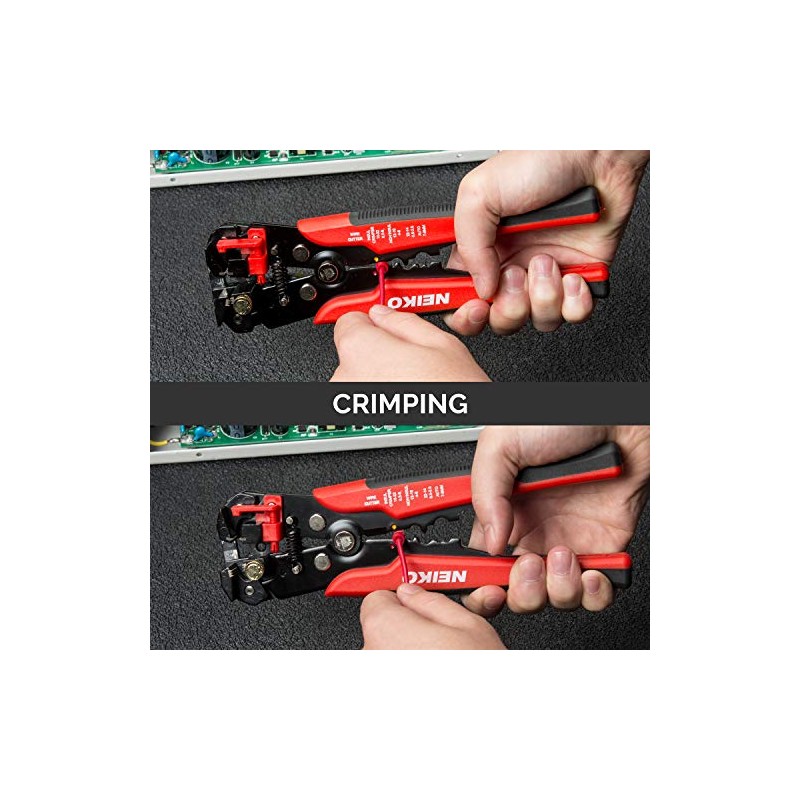 Neiko - Pinza Pelacables con ponchadora autorregulable