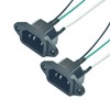 2PCS IEC 320 C14 Panel Mount Plug Adapter, AC 250V