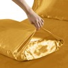 Ersmak 7 Pieces Satin Sheets Set Queen Size, Luxury Silky