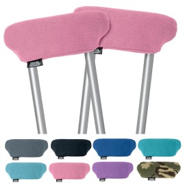 Crutch Comfort Perfect Pink Premium Underarm Pad Set With Soft Fleece And Memory Foam 2Pcs