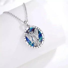 Fashion Jewelry PROTECT PRAY MICHAEL ARCHANGEL ANGEL Pendant on 925 Plated Silver 22" Chain men
