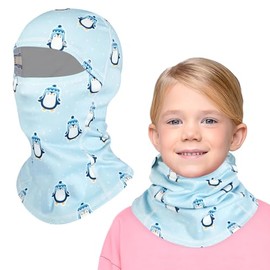 TAGVO Kids Balaclava Winter Warm Balaclava Windproof Face Mask Ski Mask with Fleece Breathable Cycling Balaclava Motorcycle Mask Winter Hat for Boys Girls 4-10 Motorcycle Bicycle Running, A01 Blue