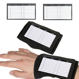 CJMUQHEHH Wrist Coach Playbook for American Football with 2 Playing Cards, Wrist Coach American Football, Football Wristband with Transparent Window, Tactical Wristcoach for Various Sports