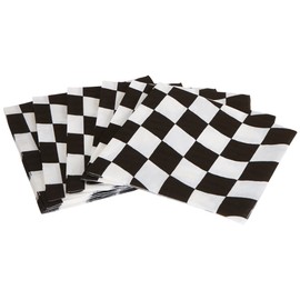 Creative Converting 660944 Lunch Napkins, 18 Count , Black and White Check